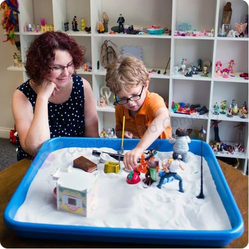 Miniatura 7 de Sandtastik Therapy Play Sand - Blanco, caja de 10 libras (10.0 lbs) - Llena mesas sensoriales, bandejas de arena y mesas de agua. Formulado para