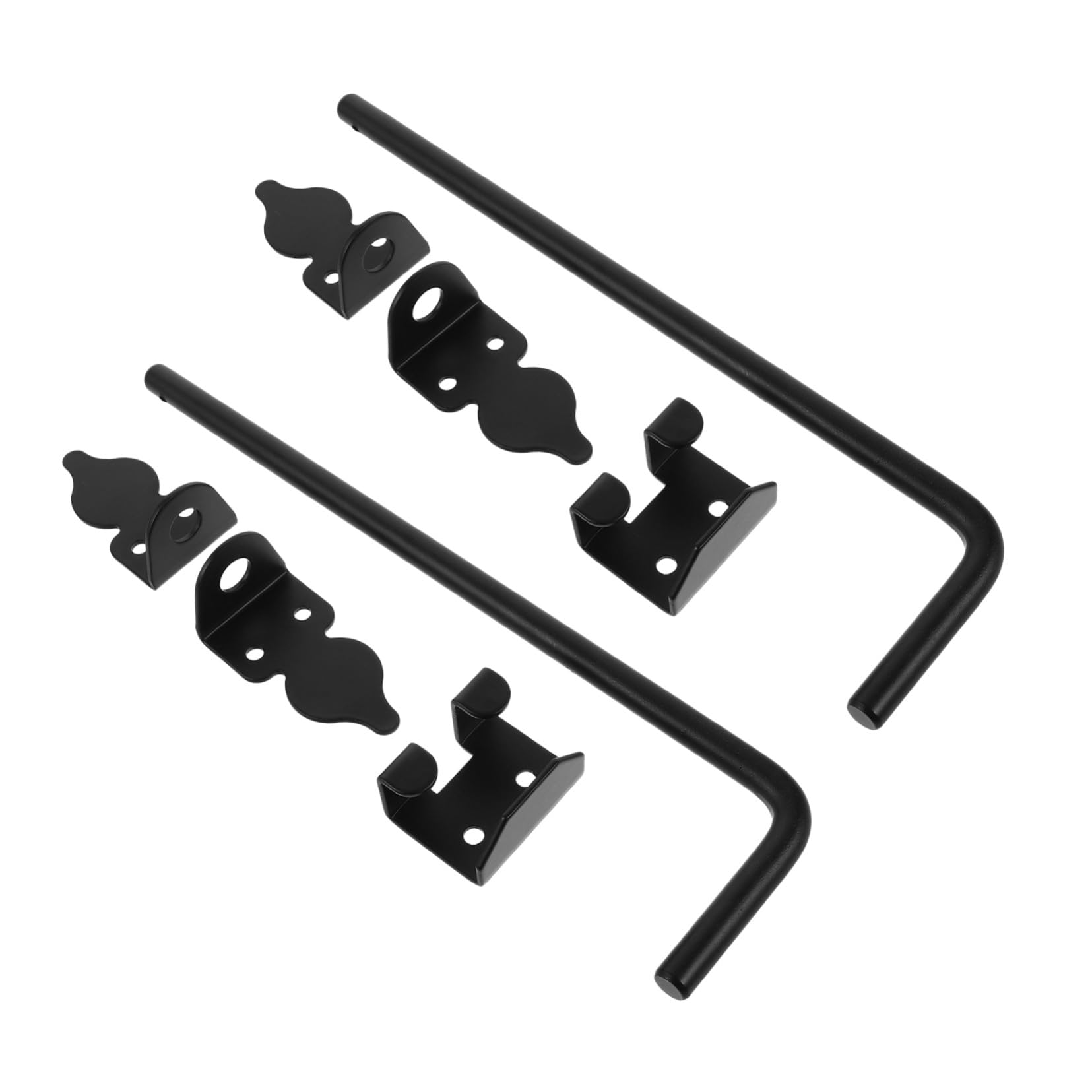Boulon de Canne Robuste 12 Pouces pour Portail de Jardin Extérieur Noir