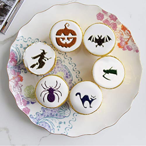 SUPVOX 2 peças de estênceis de pintura de Halloween A4 modelos de estênceis de desenho de bruxa abób