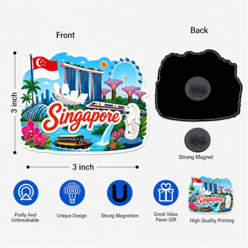 Image of Premium Fridge Magnet Sticker for Refrigerator Door | Decorative Kitchen Magnet | Strong Magnetic Sticker for Home, Office & Whiteboard, Singapore