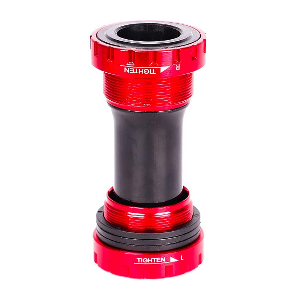 Wspornik rowerowy ze stopu aluminium 68/73 mm ze stalą Berings BSA BB do roweru szosowego MTB (czerwony)