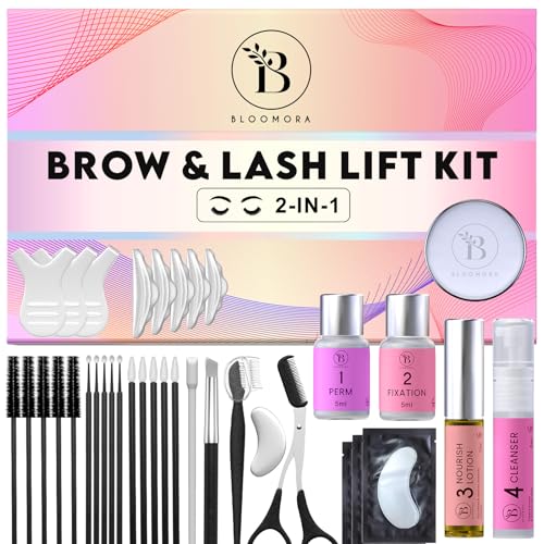 Lifting Pestañas Kit Profesional, Kit de Laminación de Cejas 2 en 1, Dura 6-8 Semanas, 15 Usos, DIY Lifting Pestañas y Cejas, Lash Lift y Brow Lamination - BLK6
