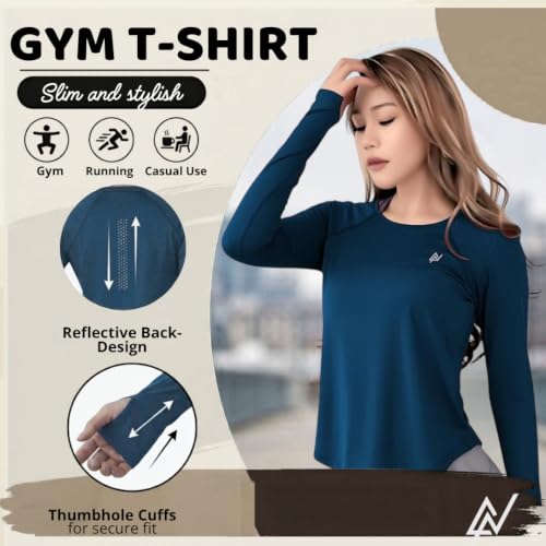 Image of Gym T-Shirt for Women-Quick Dry Sports & Workout T-Shirt for Women, Activewear for Running, Casual & Gym Use