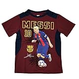 Barcelona Messi 10 Soccer Jersey Photo Youth Boys Training (Maroon, YM)