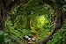 Produktbild WaW 3x2m Grün Fotohintergrund Wald Baum Blumenbogen Foto Kulisse Stoffhintergründen Kinder Fotowand Hintergrund Dschungel Hochzeit