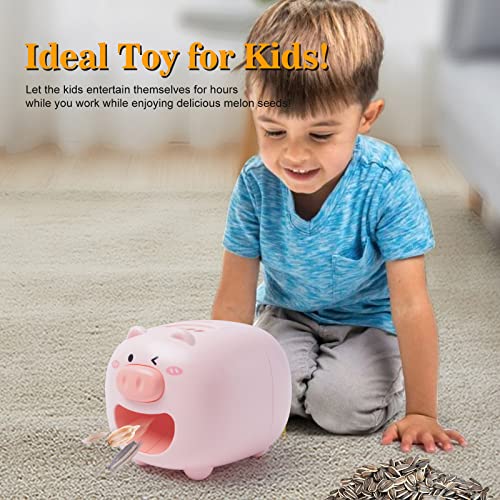 Weiei Sunflower Peeler For Kid, Automatic Peeler Sheller Opener Machine For Sunflower Seed Sheller Upgraded Version, Cute Pig Shape Electric Melon Seed Sheller Opener For Birthday Gift(Piglet One) #TOP6