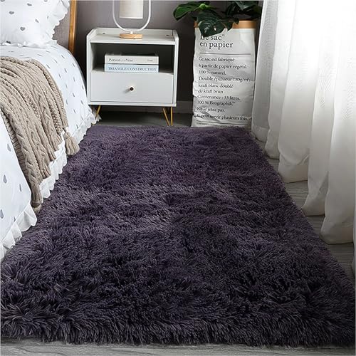 YUANWAN Tapis Salon Tapis de Sol 110 x 240 cm Dessous Antidérapant Intérieur Épais Tapis Salon Chambre Doux Tapis de Salon Moderne pour Salon Couloir, Gris...