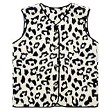 beifon Teddy Fleece Weste Damen Herbst Winter Warm, Ärmellos Fellweste Damen Einfarbig V-Ausschnitt Knöpfen Fleeceweste aus Teddyfell, Fell Weste Kurz Plüschweste Teddyweste Outwear Thermoweste