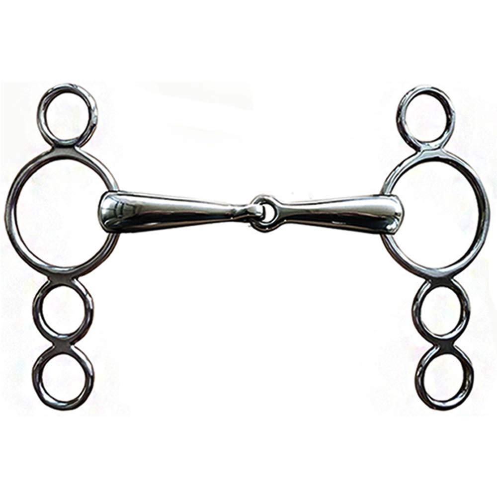tooloflife Wassertrense doppelt gebrochen 3-Ring-Wassertrense Edelstahl 2 Größen 125 mm / 135 mm, Silber