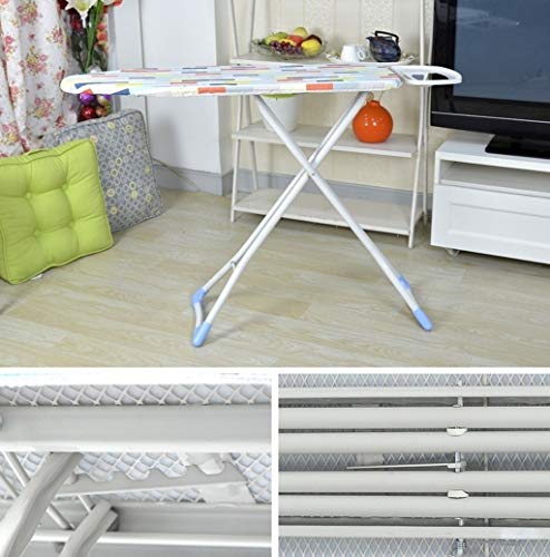 Planche à repasser réglable pliable en acier avec housse coton multicolore - 6