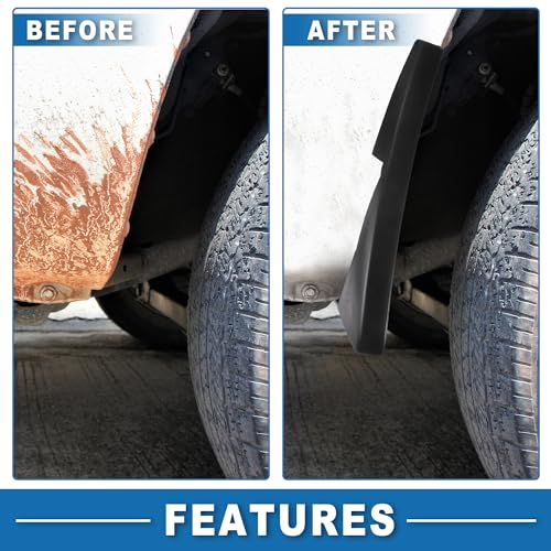 Image of Mud Flap Splash Guard with Mount Accessories Front & Rear Side Mud Guard for Honda CR-V Sport 2007-2011 (Set of 4), 46x30x16.5cm, Black