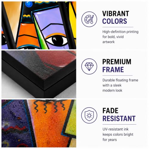 Image of PAINTINGMANTRA Royal Peacock & Elephant Framed Wall Art Painting For Living Room | Traditional Heritage, Peacock, Elephant Painting with Frame for Living Room, Bedroom, Set of 4, Size- 9.5x19.5 In