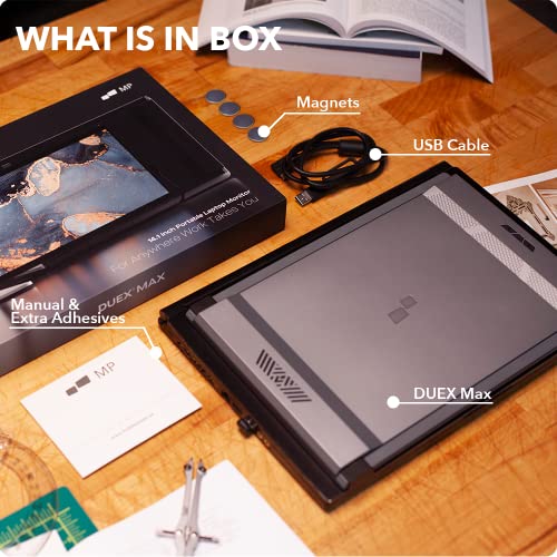 New Mobile Pixels 2023 Duex Max Portable Monitor, 14.1" Fhd 1080P Ips Ultra Slim Laptop Screen Extender, Usb A/Usb C Plug And Play Auto Rotated, Windows/Mac/Android/Switch Compatible (Gunmetal Grey) #TOP5
