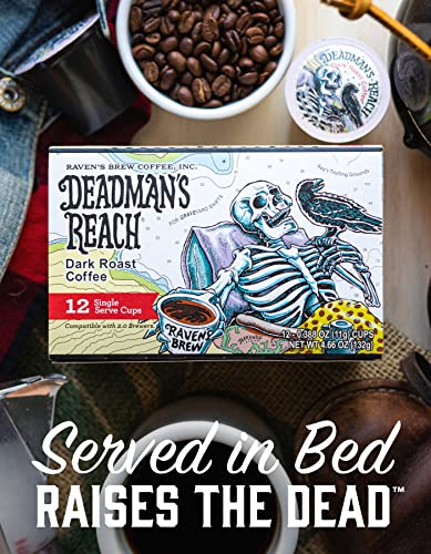 Raven’s Brew Coffee High Caffeine Dark Roast K-Cup Compatible Single Serve Pods — Deadman’s Reach 12Ct #TOP2