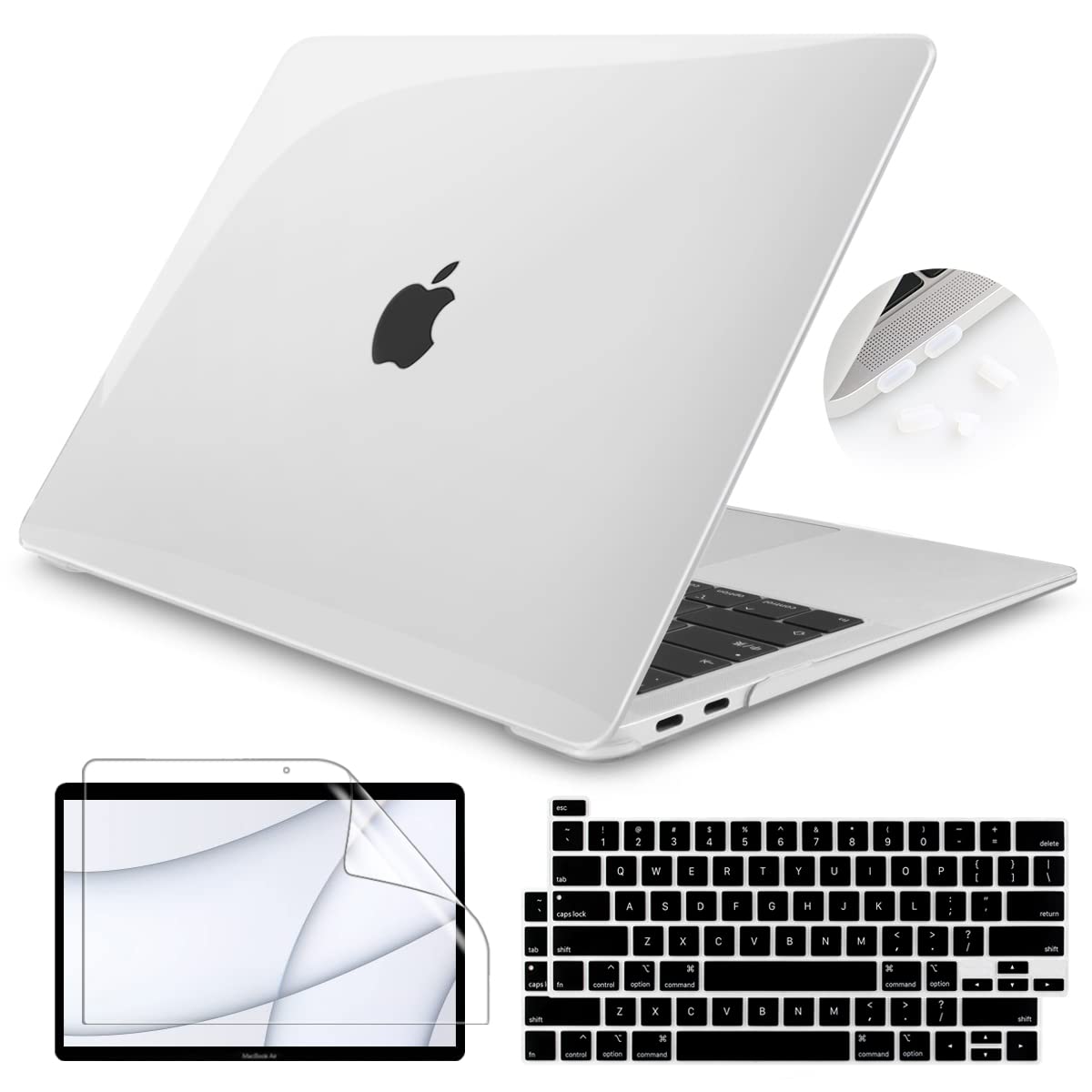 Teryeefi for MacBook Pro 13 Inch Case 2022-2016 Release A2338 M1 M2 A2289 A2251 A2159 A1989 A1706 with Touch Bar, Crystal Plastic Hard Shell Cover +