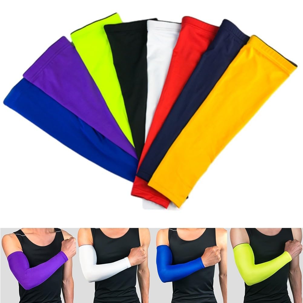 DAZZLEEX Coudières souples pour gardien de but - Protège-bras pour juniors et adultes - Manchons de compression musculaire en polyester - Bandes de protection solaire