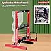 Computer Motherboard Case Rack DIY Personality ATX/M-ATX/ITX Chassis Bracket Open Chassis Rack Vertical Test Frame Aluminum Chassis Set for PC Motherboard Case(Red)