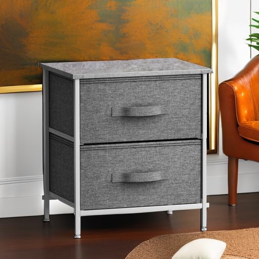 Sorbus Nightstand for Bedroom (2 Drawer, Gray) - image 5