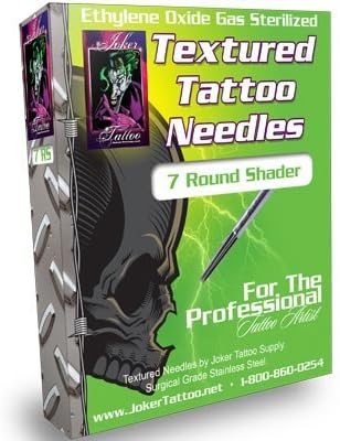Joker Tattoo Textured Tattoo Needles 7 Round Shaders Box of 50