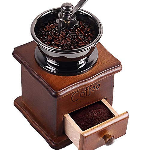 Wooden Handmade Coffee Grinder Retro Wood Design Coffee Mill Manufacturer Stainless Steel Retro Coffee Machine Grinder Pepper Grinder #TOP19