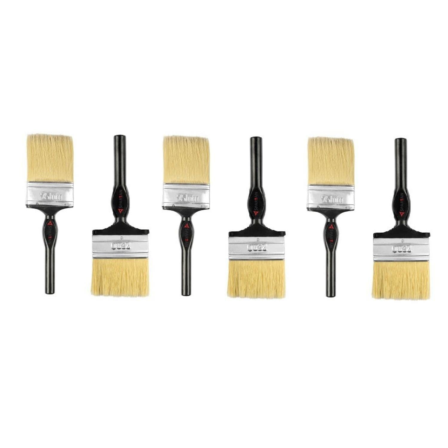 Spartan Wall Paint Brush 75mm Super Sturdy Bristles | Professional Brush Set & Wooden Handle, Trim Paint Brush for Wall Furniture Fence Crafts ( Black, Set of 6 ) (B06Y3N9ZH1) Amazon Price History, Amazon Price Tracker
