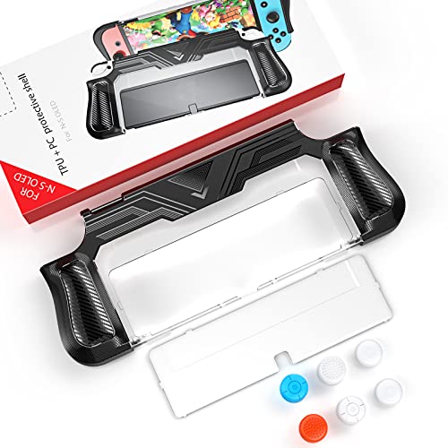 Mooroer Capa OLED Switch compatível com o modelo OLED Nintendo Switch, capa protetora de TPU acopláv