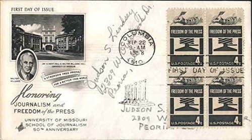 Honoring Journalism and Freedom of the Press Block of Stamps First Day Cover