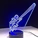 Produktbild Xiujie Scharfschützengewehr 3D Nachtlicht Hauptdekoration Note 7 Farbwechsel Illusion Lava Lampe Spiel Spieler Freund Beste Geschenk