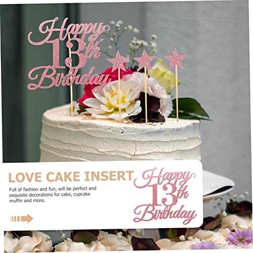 BESTonZON Inserção De Bolo Digital 20 Pçs Decorações De Presente Carta Um Ornamento Bolos De Frutas