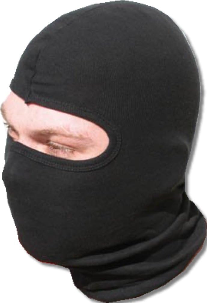 iapyxiapyx 100% Cotton Balaclava with Panorama Field of View, Black