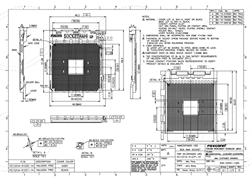 Yegafe 1Pcs Mainboard Socket Am4 Cpu Base Connector Holder Base/Pz1331A-51Zz1-1H Socket #TOP5