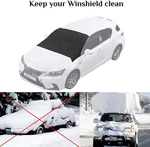 Car Windshield Snow Ice Cover - 2 in 1 Summer Winter Frost Blocker Windshield Cover for Ice and Snow and for Sun Effective Solution for Frozen Windshield - No More Daily Chores Of Scrapping