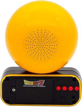 Teknofun Dragon Ball Z Alarm Clock and Speaker, Yellow, Black, Red, 16