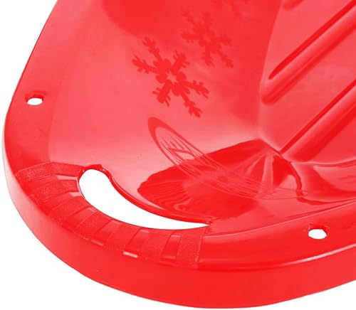 Miniatura 5 de ESP Sno Cruiser Tobogan de 48 pulgadas - Trineo para dos jinetes - Poliresina resistente, fondo pulido con diamante - Rojo