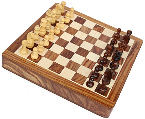 Souvnear Limited Stock - Chess Set 12X12 Magnetic Chess Set Standard Board Game With Chessmen Storage Drawer Handmade In Fine Wood - Non-Folding #TOP1