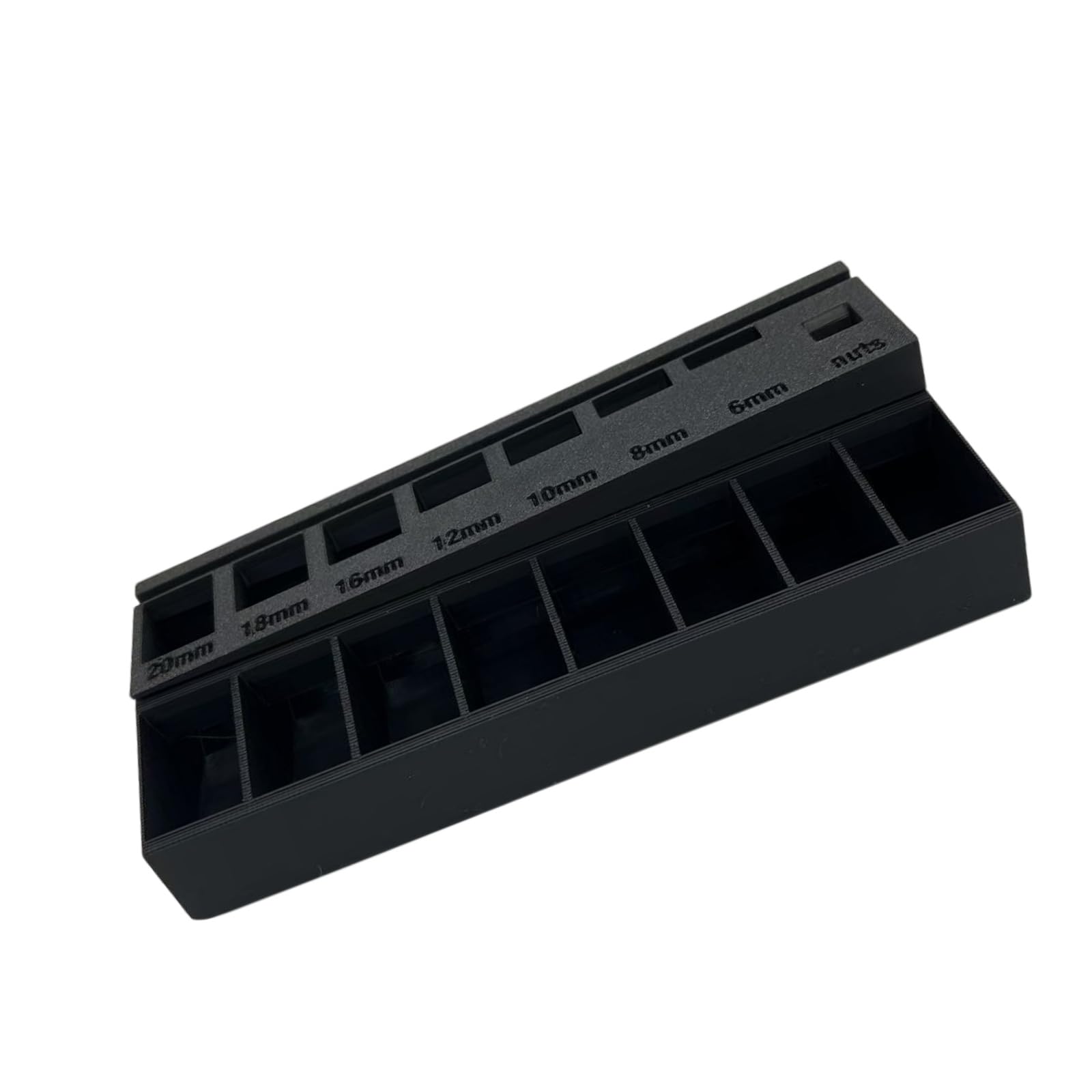 Ajtutus Black Permanent Hardware Sorting Cartons Featuring Customizable Compartments And Portable Structure For Bolt Management Anti Mix Screw Divider