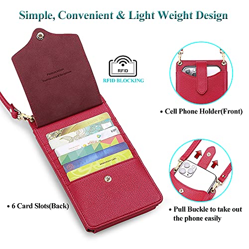 Image of Peacocktion Small Crossbody Cell Phone Purse for Women, Lightweight Mini Small Crossbody Bags for Women with Card Slots