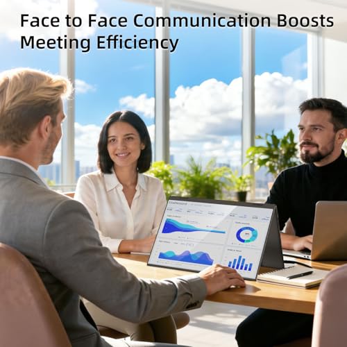 Image of 16 inch Foldable Laptop Screen Extender, Dual Portable Monitors. | 1200P, Plug & Play, All-Metal, Ultra Slim, Extend /Mirror /Splicing /Flip Mode, USB-C /HDMI, Low Blue Light, Speaker, for Win /Mac