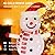 26 Inch Lighted Snowman Christmas Decoration, Pre-lit Pop Up Snowman with 45 LED Lights for Holiday Xmas Winter Indoor/Outdoor Decor, Battery Operated