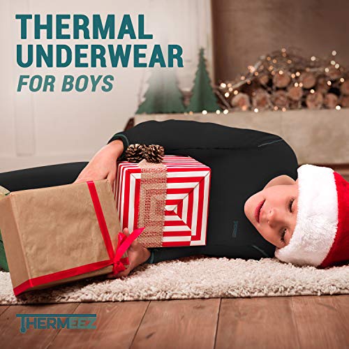 Thermal Underwear For Boys (Thermal Long Johns) Sleeve Shirt & Pants Set, Base Layer w/Leggings Bottoms Ski/Extreme Cold2