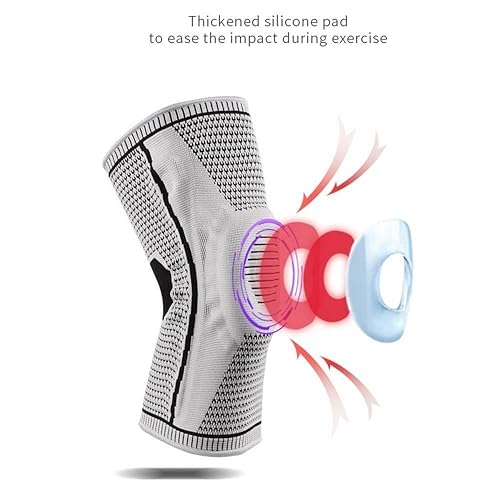 Miniatura 4 de Rodilleras para dolor de rodilla, rodilleras de compresión con almohadilla de gel para rótula y estabilizadores laterales, soporte para rodilla