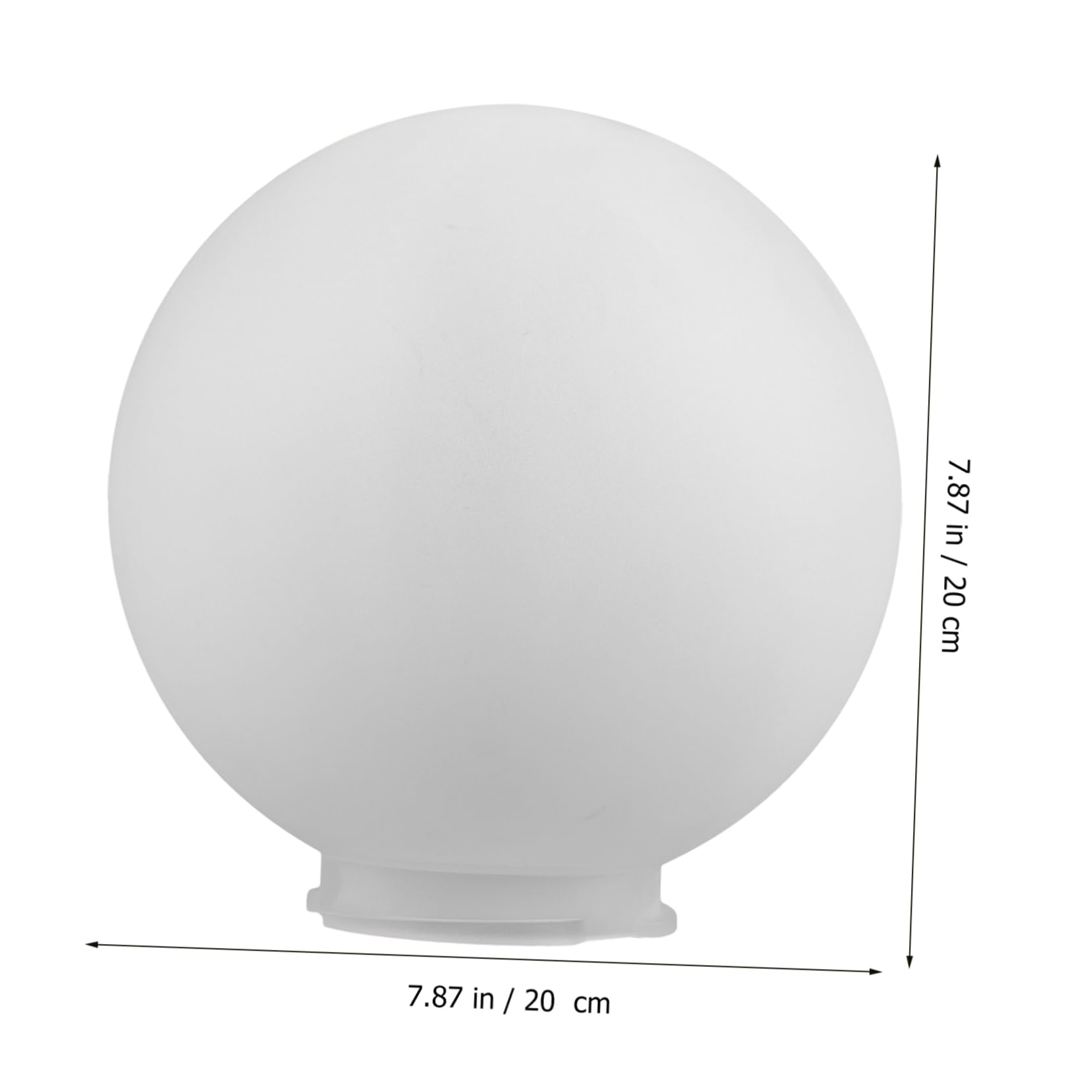 Tofficu Paralume Acrilico Bianco a Forma di Sfera Leggero e Facile da Installare per Lampade da Esterno Giardino Design Semplice e Delicato