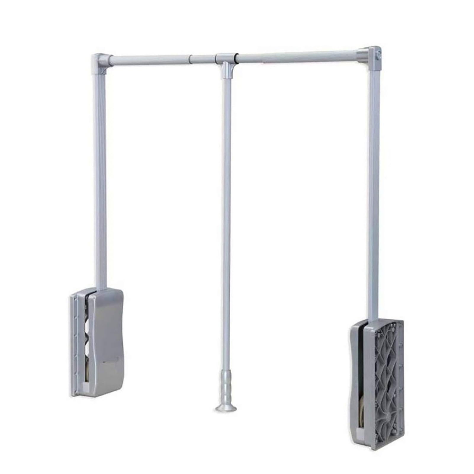 HTTGDGDH Extendable Sliding Wardrobe Closet Rod - Adjustable Aluminium Clothes Rail, Soft Return Hanger, 30Kg Capacity, Pull Down Garment Rack For Space-Saving Organization,660-890mm