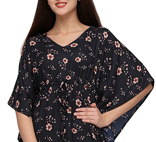 Image of SEREIN Women's Crepe Kaftan Maxi Casual Dress