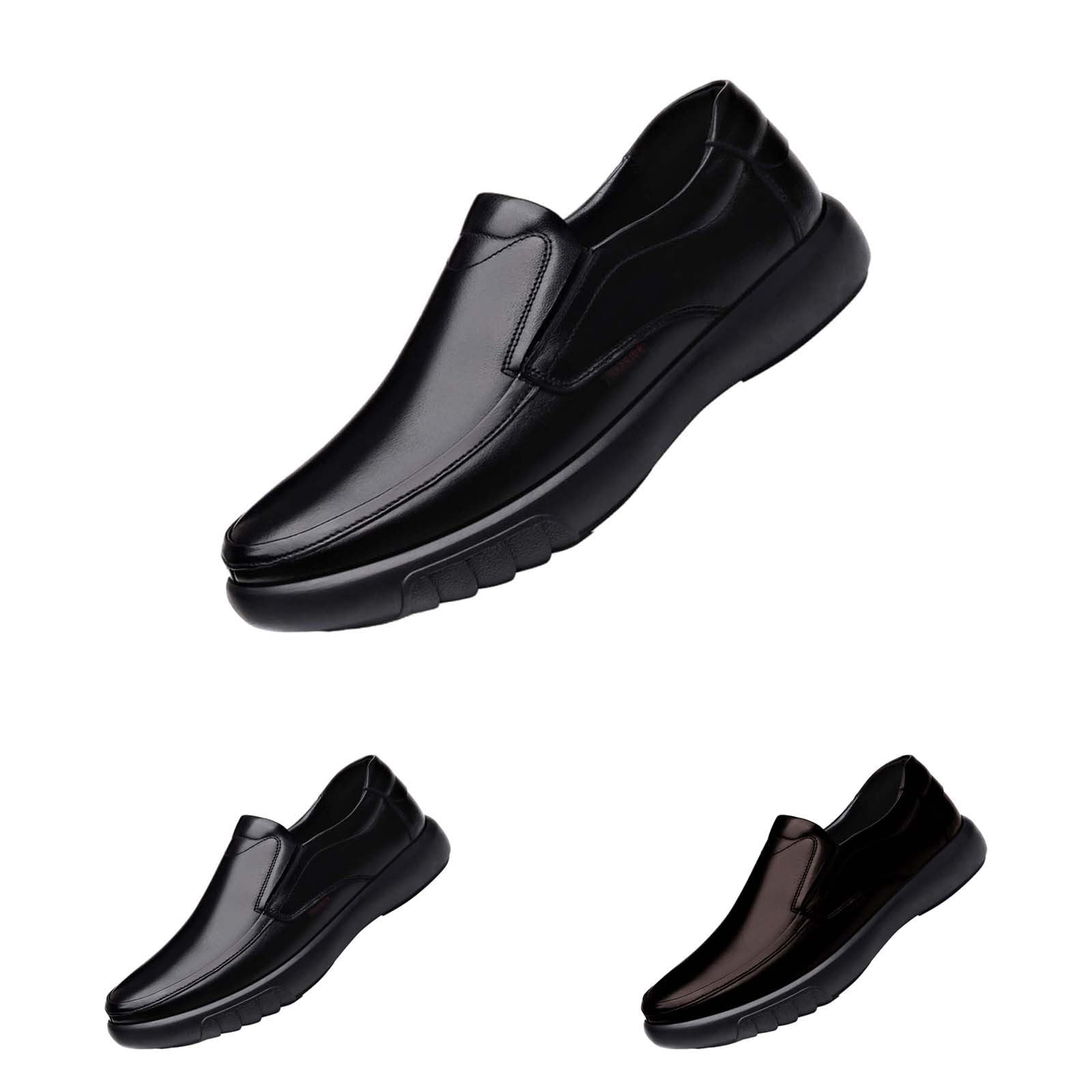 Zapatos de cuero para hombre, retro, zapatos de negocios, cómodos, zapatos de traje, zapatos casuales, ligeros, zapatos de trabajo con suela de placa, zapatos de boda, mocasines clásicos y elegantes