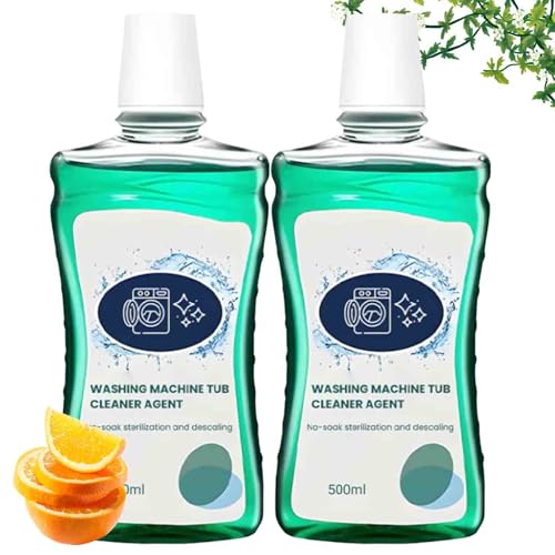 Detergente Para Lavadora, Limpiador Y Desodorizante Líquido Para Lavadoras - Limpiador Para Lavadoras De Carga Superior Y Frontal. Elimina Olores, Acumulaciones Y Cal. Aroma Fresco. (2 unidades)