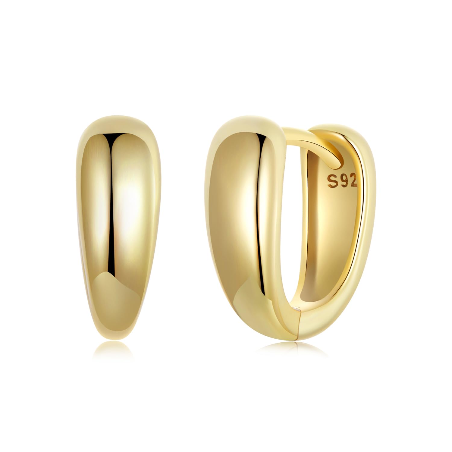 HMJGDHX Pendientes de aro pequeños Minimalistas para Mujeres y niñas, Pendientes de aro pequeños de Plata de Ley 925, hélice de cartílago