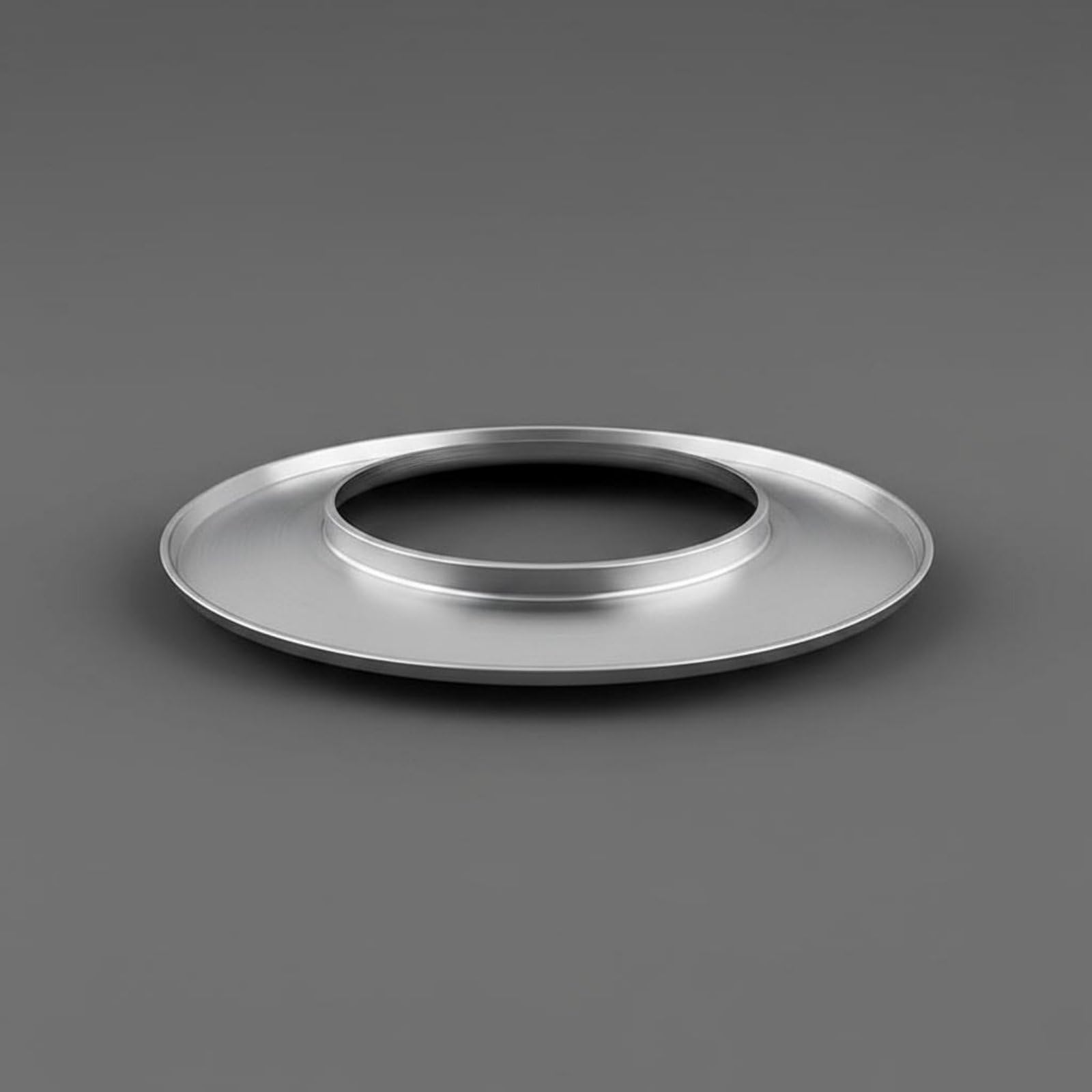Plato Redo Acero Inoxidable Superficie Lisa Plato Circular Acero Inoxidable Lisos Banja para Cocina Caliente Pot, Aro De Acero Inoxidable