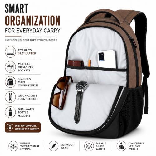 BIGBERRY Store BIGBERRY Rodeo 1.0 Faux Leather Laptop Backpack, - Image 5