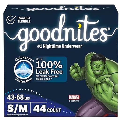 Goodnites Bedwetting Underwear for Boys, S/M, Discreet, Small/Medium, 22 Count (Pack of 2), Packaging May Vary